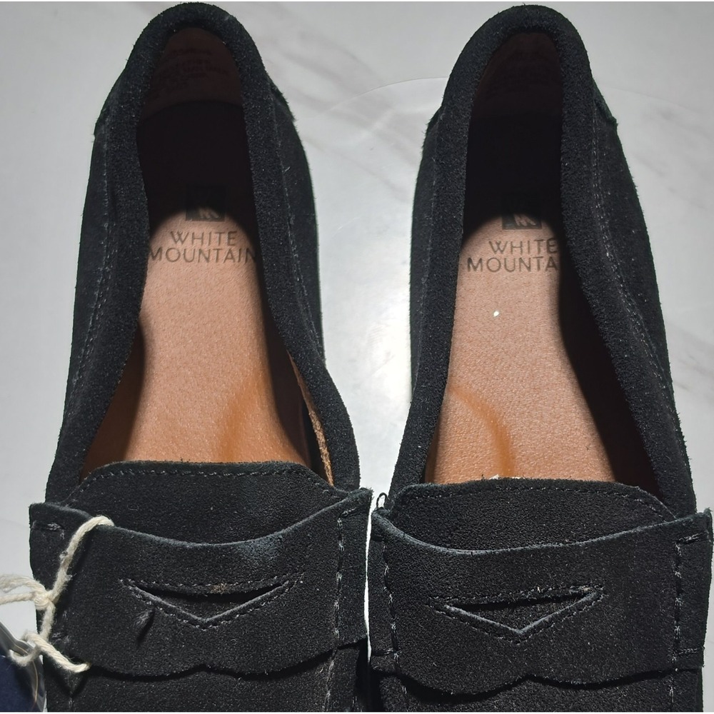 White Mountain Women's Black Slip-On Loafer Flats Round Toe Comfort Size‎ 6